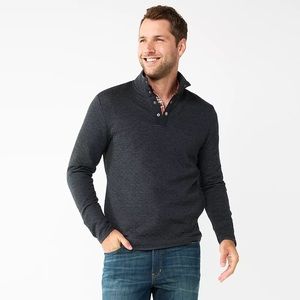 men's sonoma goods for life quilted quarter snap fleece